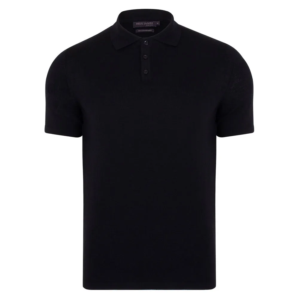 Mens Extra Fine Merino Wool Short Sleeve Polo Shirt