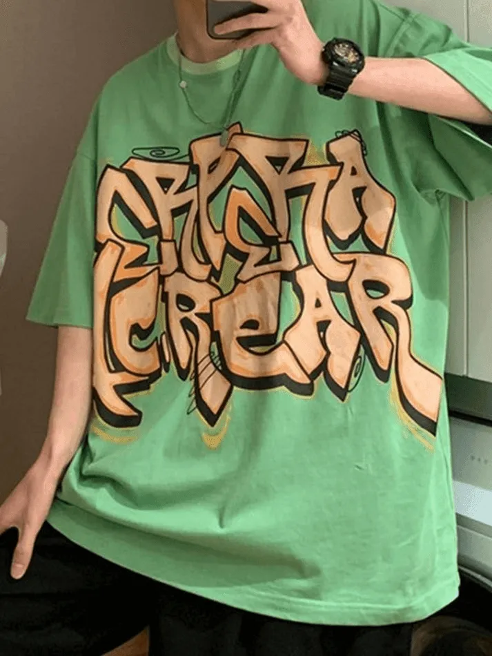 Men's Graffiti Letter Graphic Tee