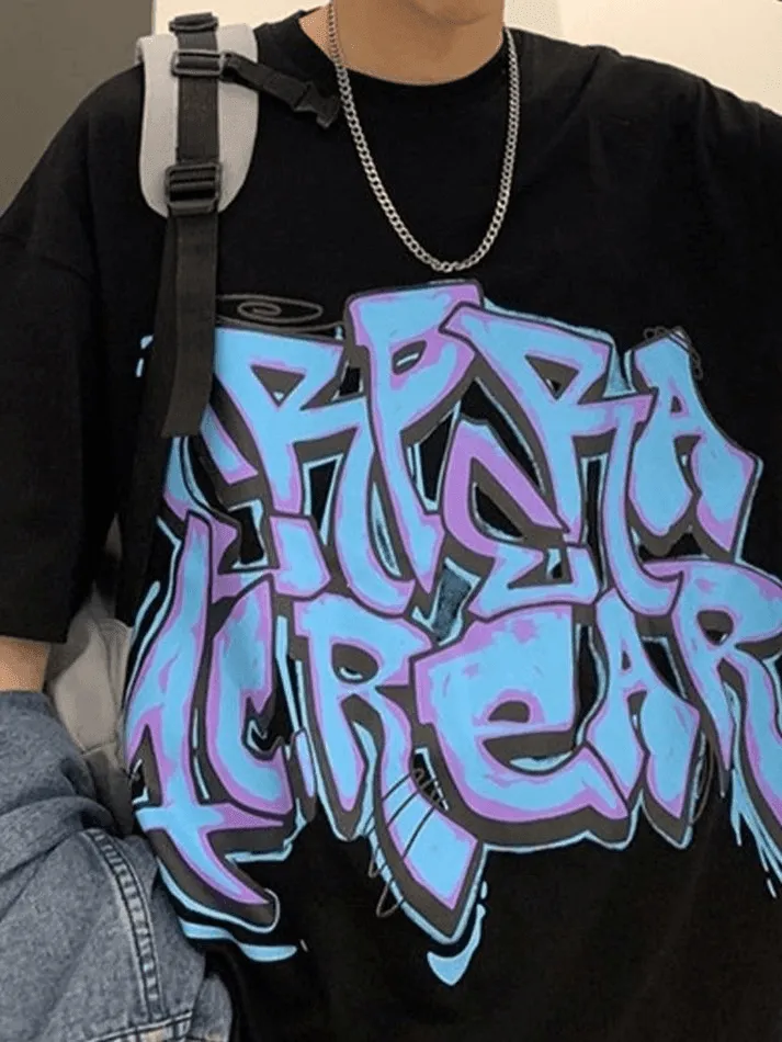 Men's Graffiti Letter Graphic Tee