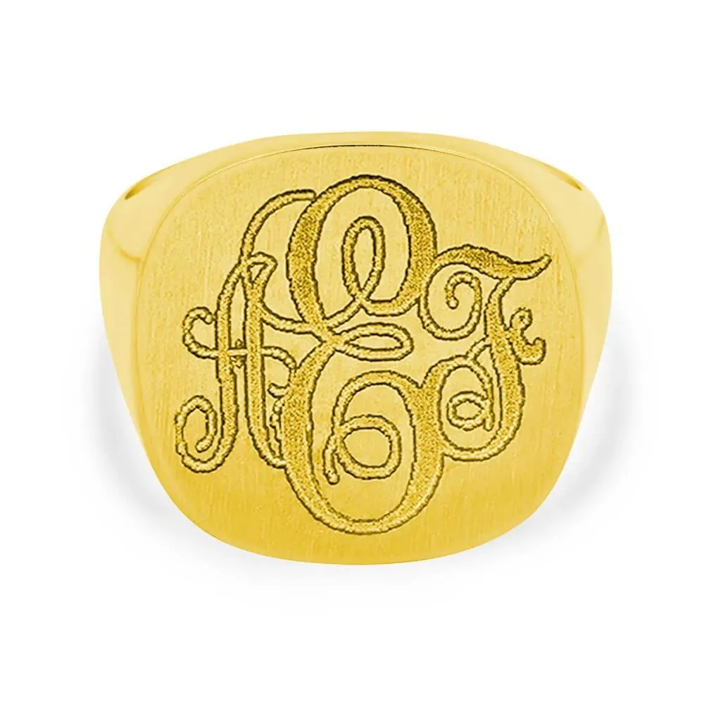 Men's Square Signet Ring - Extra Large