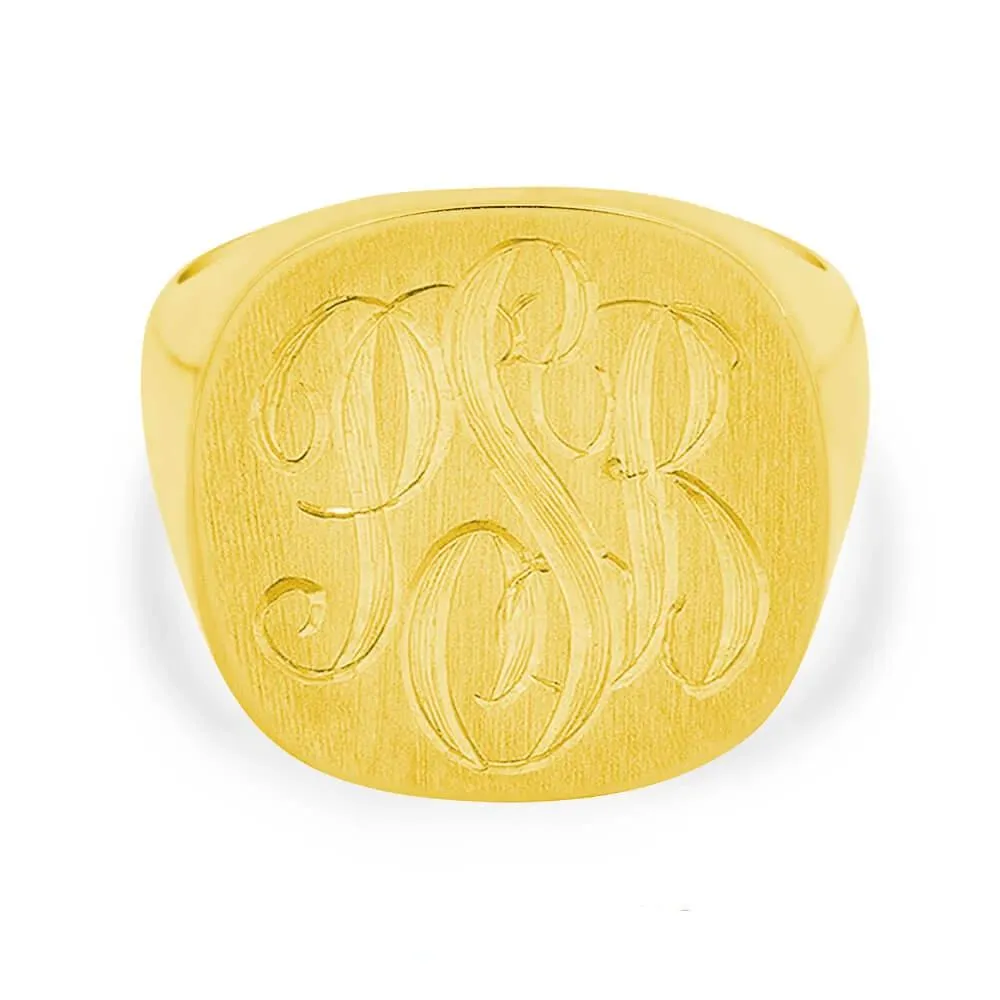 Men's Square Signet Ring - Extra Large