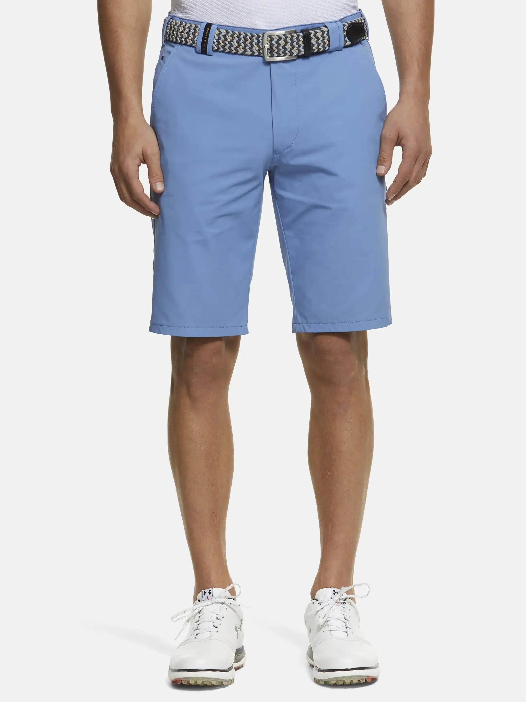 MEYER Golf Shorts - St. Andrews 8070 High Performance Cotton - Light Blue