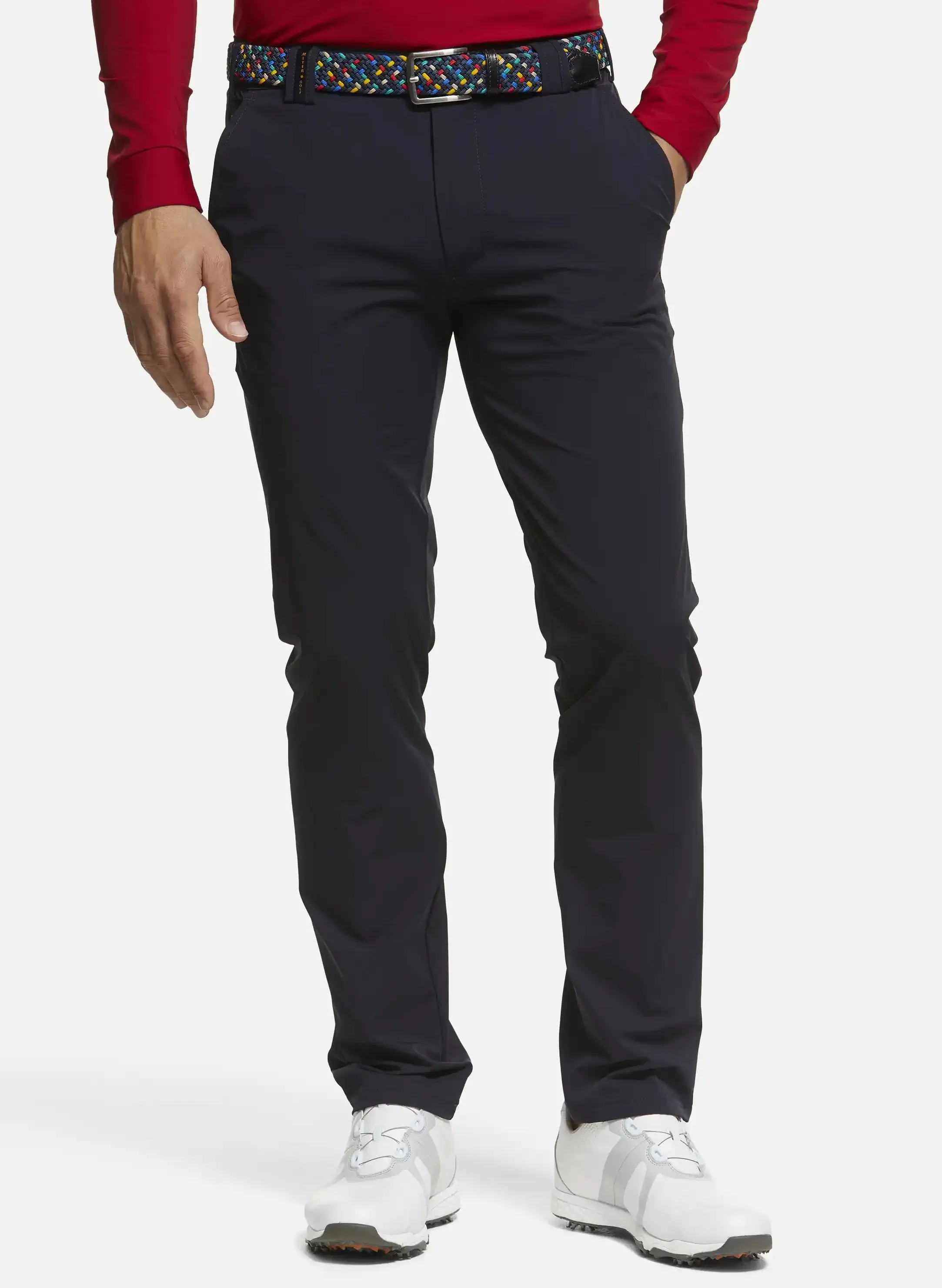 MEYER Golf Trousers - Augusta 8070 High Performance Chinos - Navy