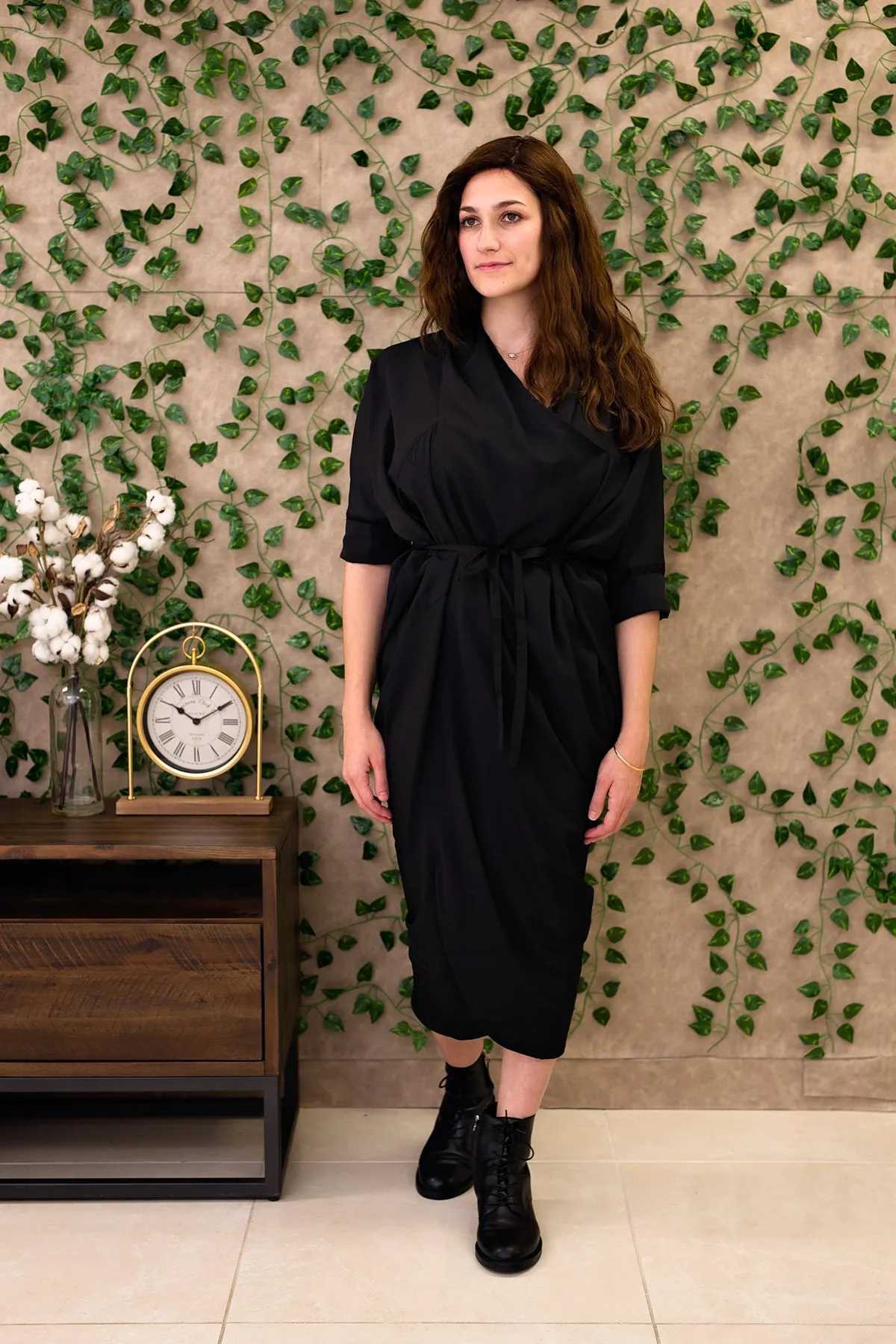 Miki Dress - Black Crepe