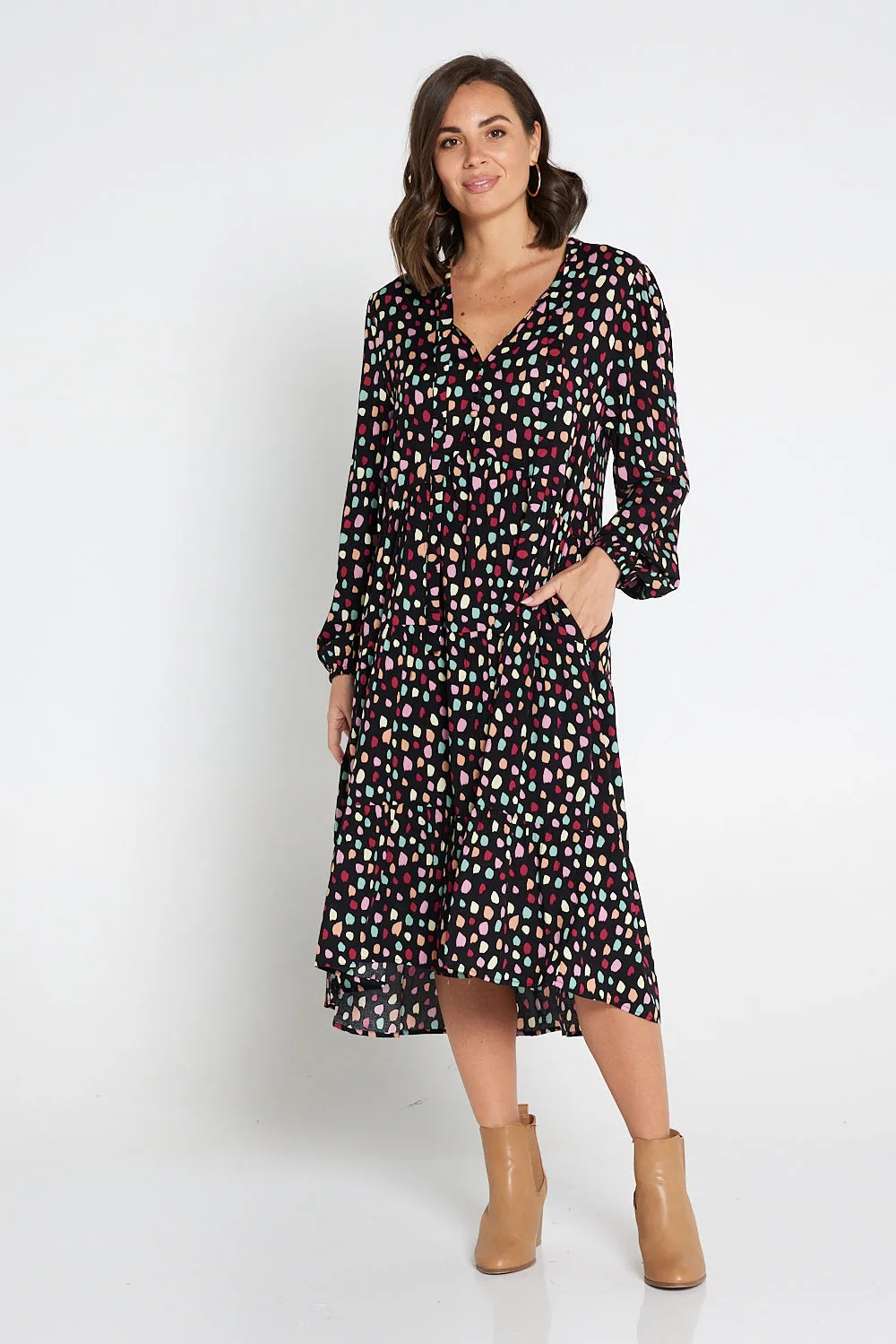 Misha Dress - Multi Spot