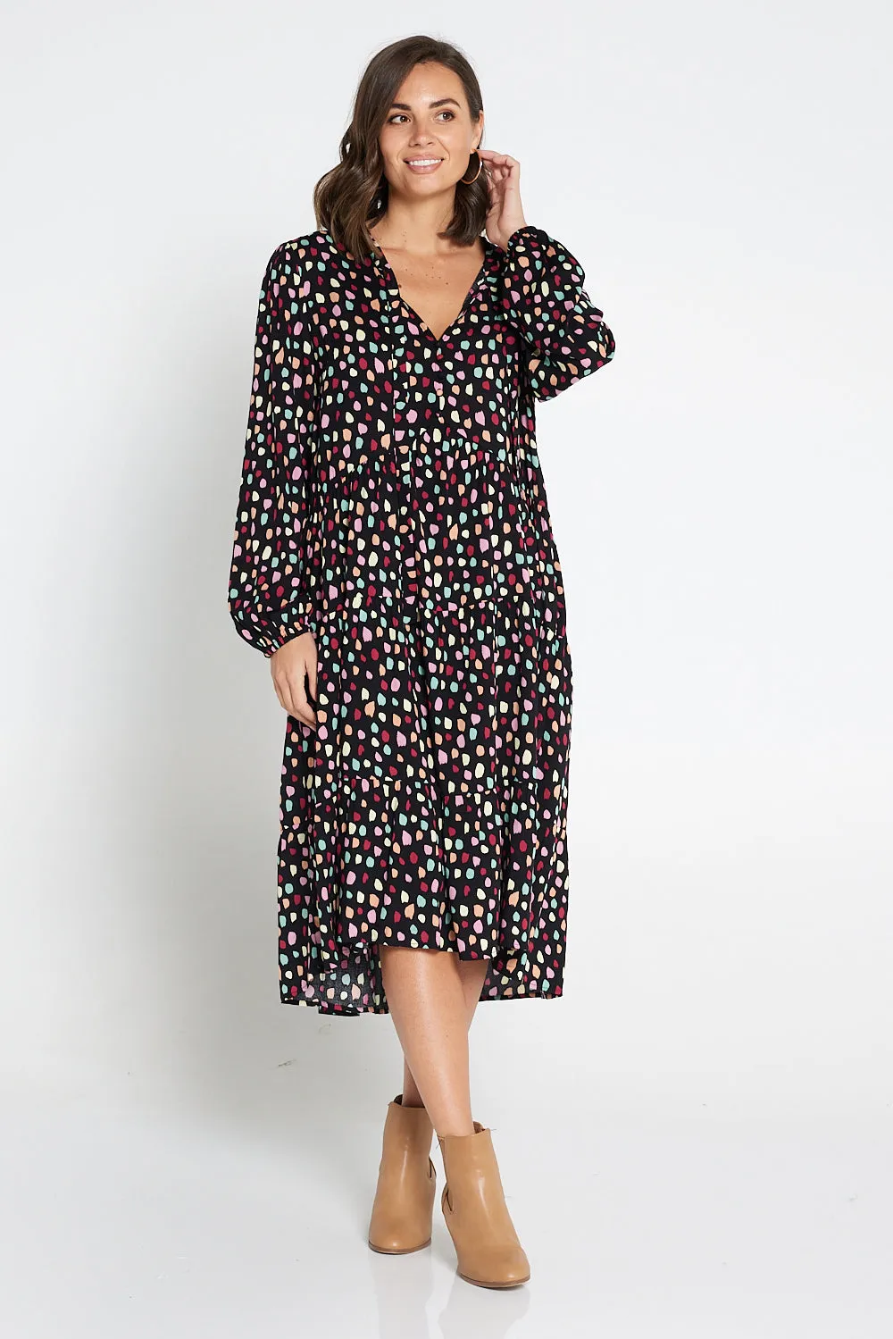 Misha Dress - Multi Spot