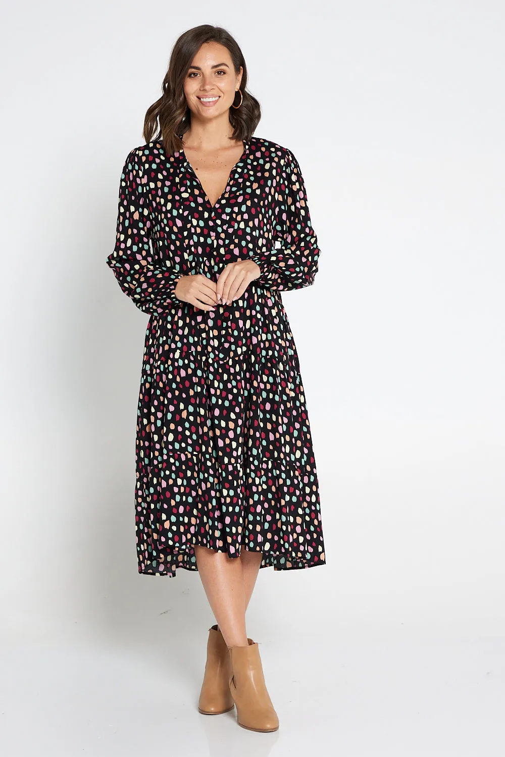 Misha Dress - Multi Spot