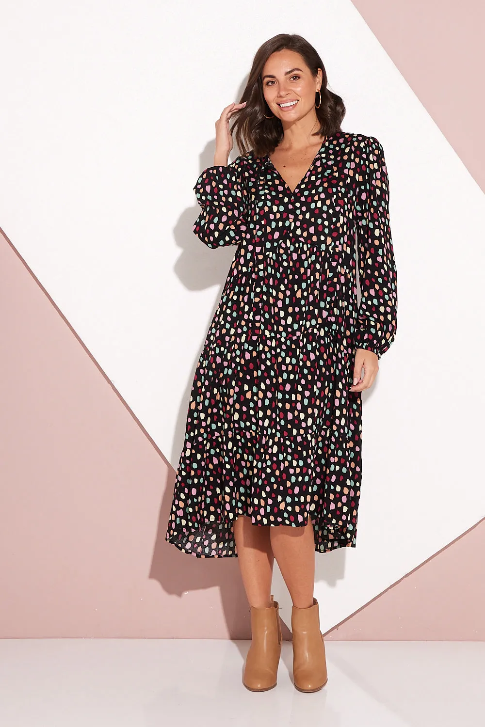 Misha Dress - Multi Spot