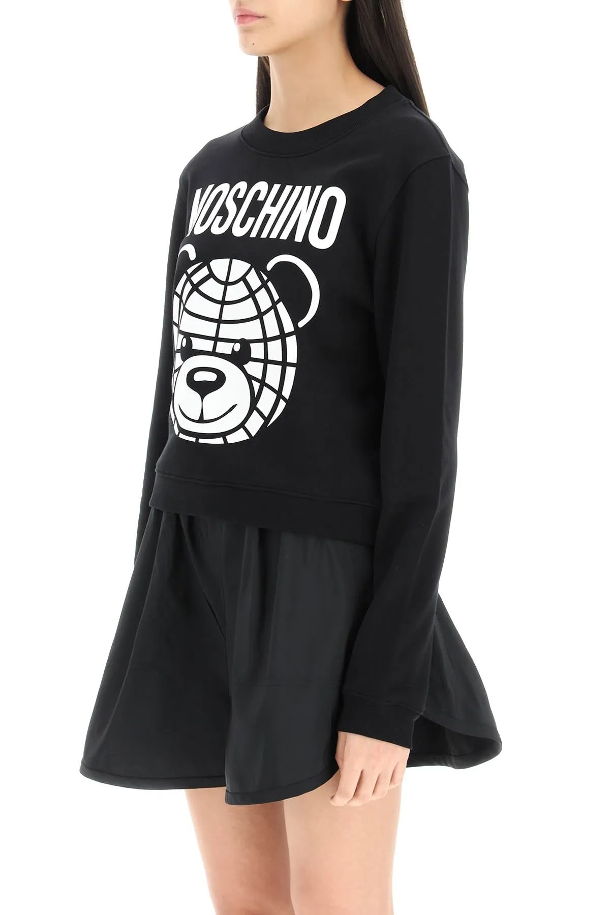 Moschino cropped sweatshirt with teddy print