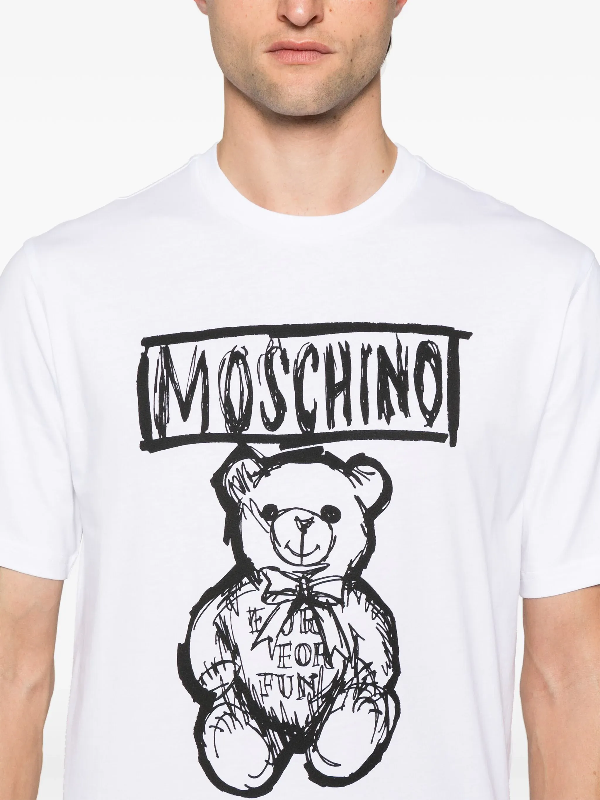 MOSCHINO TEDDY BEAR-PRINT COTTON T-SHIRT