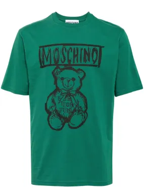 MOSCHINO TEDDY BEAR PRINT COTTON T-SHIRT