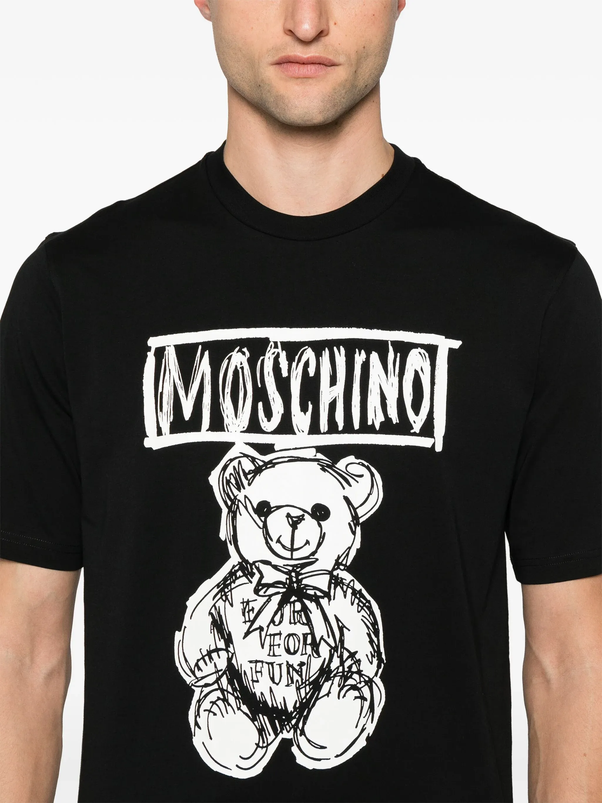 MOSCHINO TEDDY BEAR-PRINT COTTON T-SHIRT