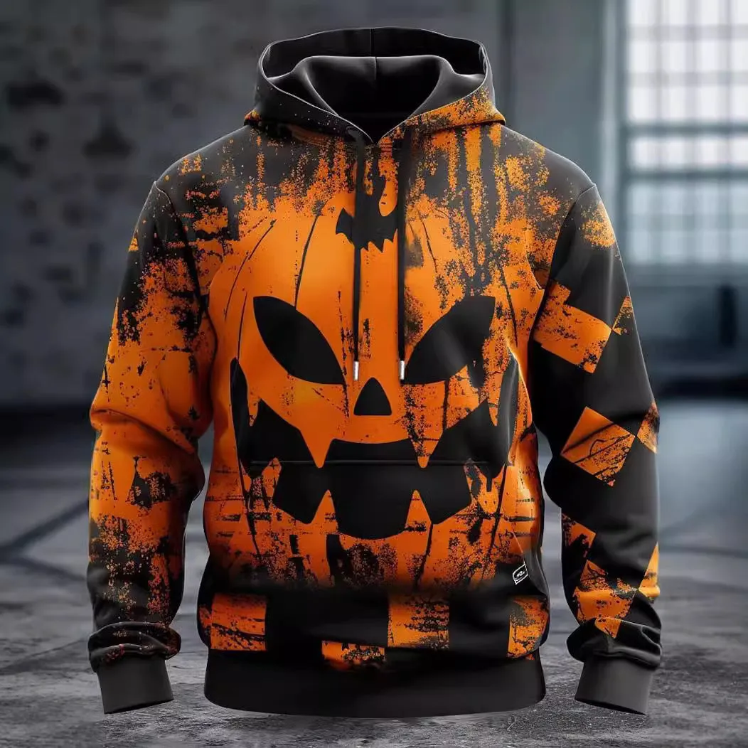 New Men's Hooded Sweater 3D Printed Long Sleeve