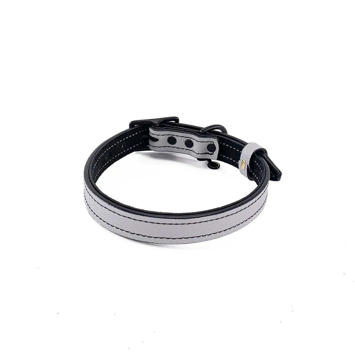 Nixon Classic Leather Dog Collar Pearl Grey/Black