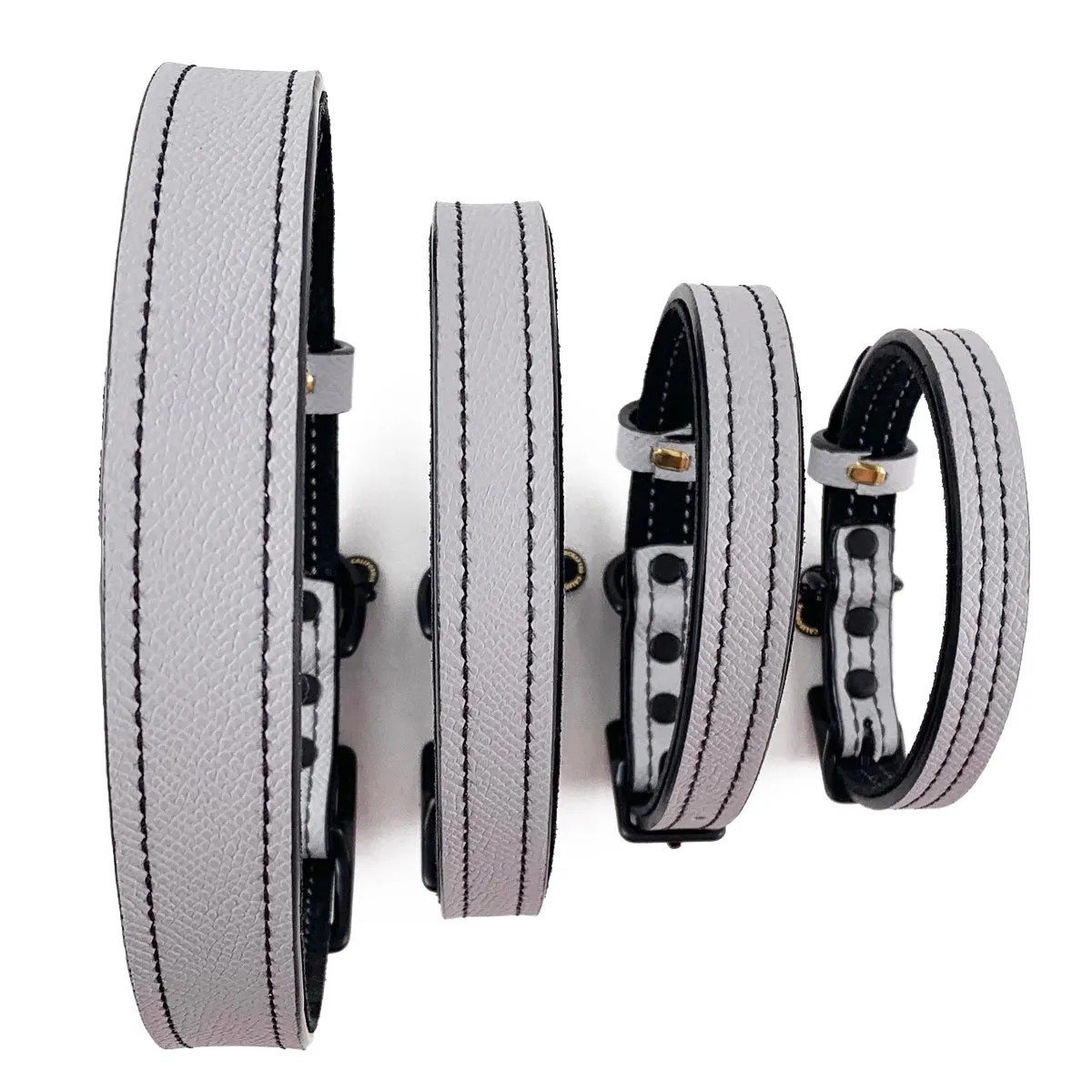 Nixon Classic Leather Dog Collar Pearl Grey/Black