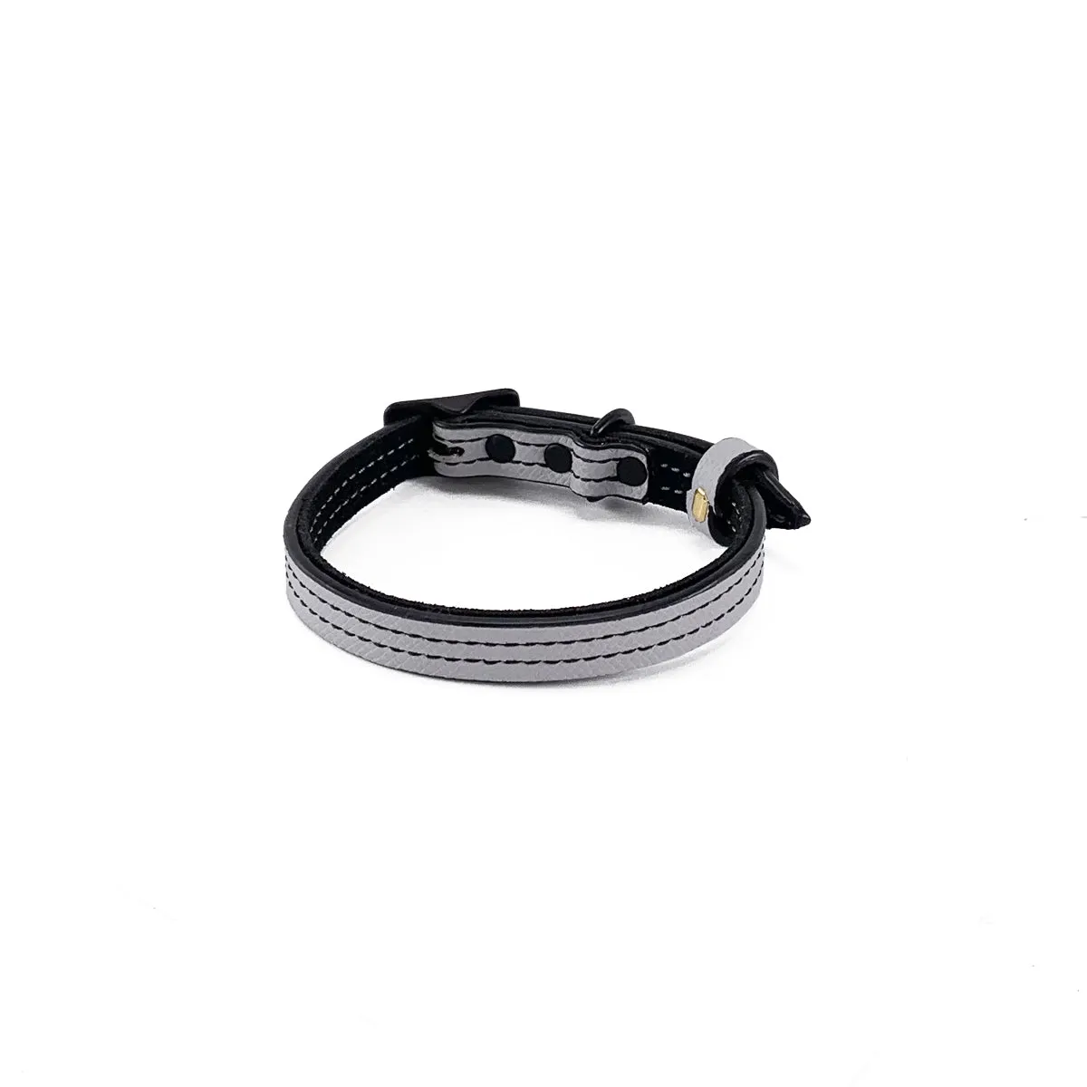 Nixon Classic Leather Dog Collar Pearl Grey/Black