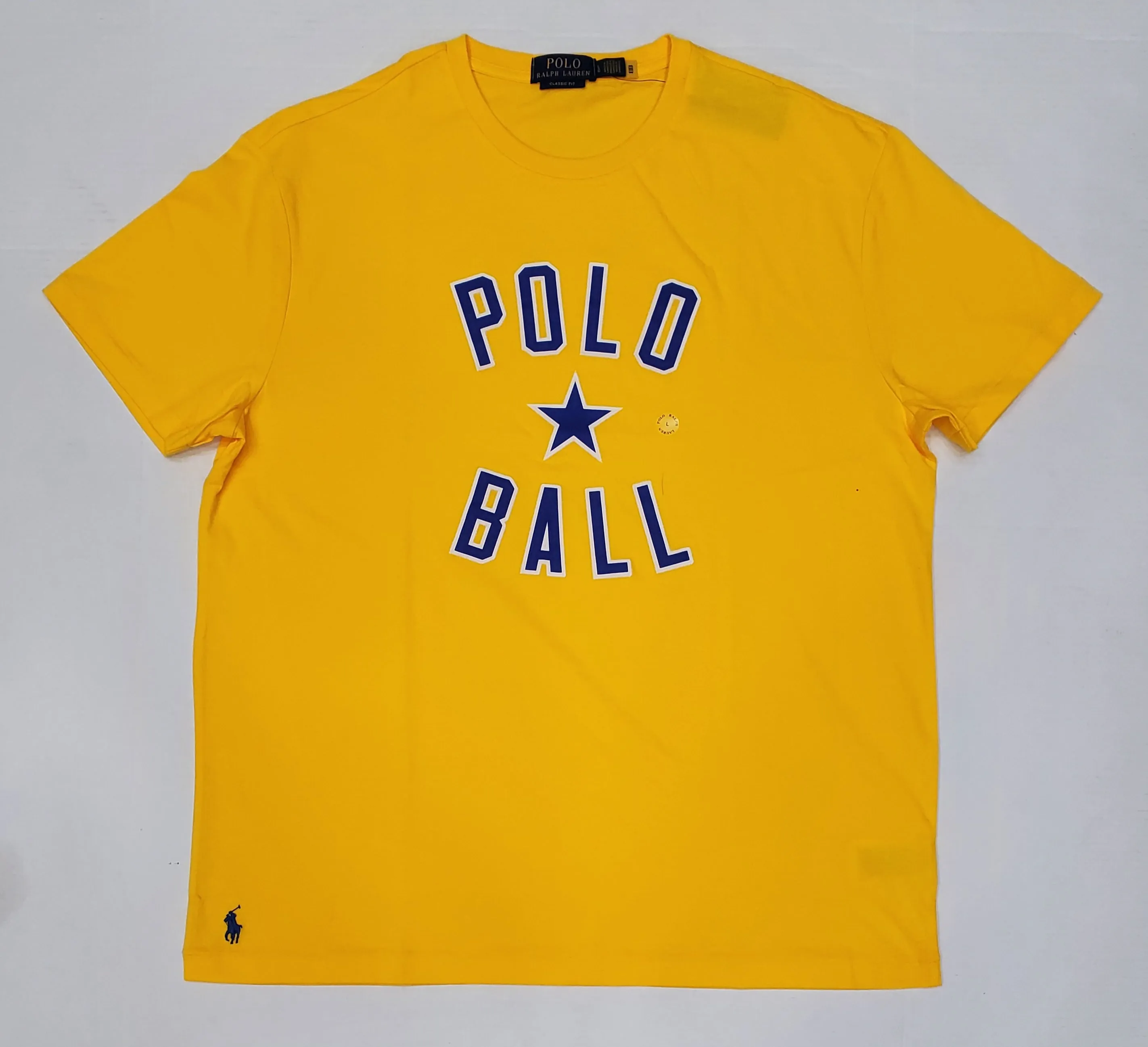 Nwt Polo Ralph Lauren Yellow Polo Ball Classic Fit Tee