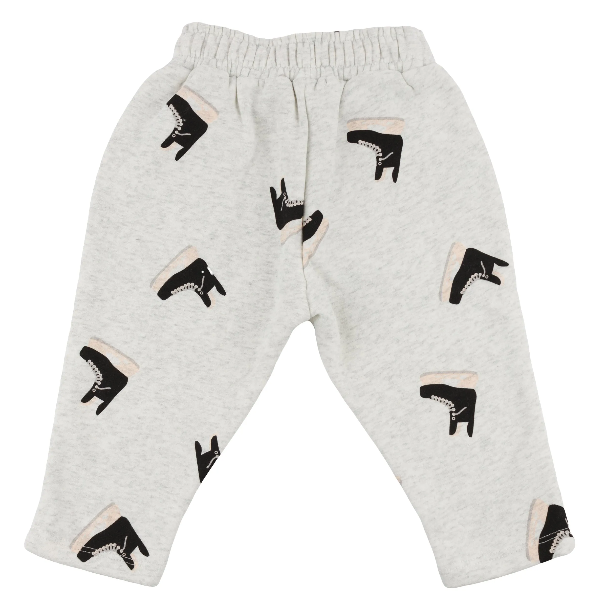 oh baby! Pocket Jogger - Hockey Skate Print - Heather Gray