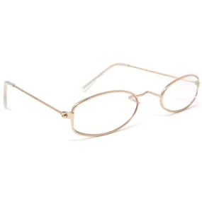 Old Man Costume Glasses - Gold Oval Granny Dress Up Eyeglasses - 1 Pair