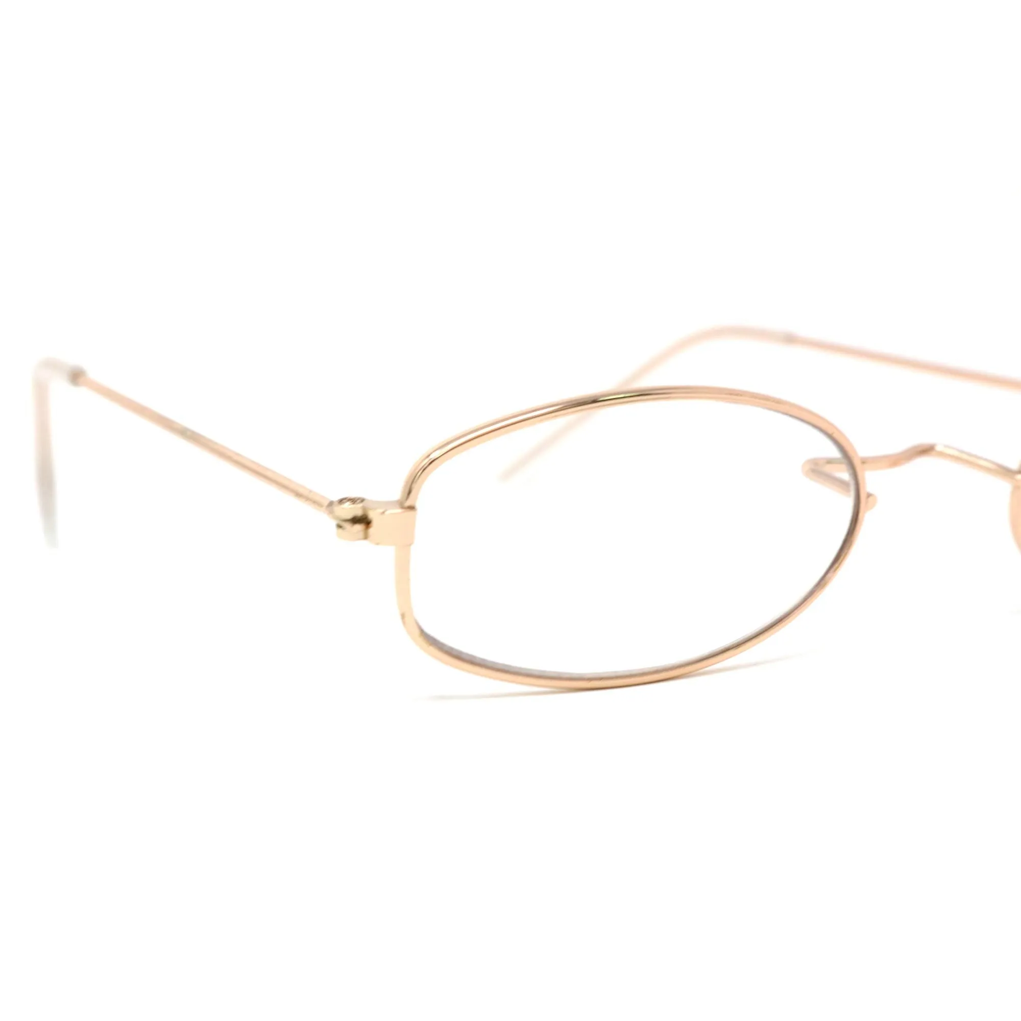 Old Man Costume Glasses - Gold Oval Granny Dress Up Eyeglasses - 1 Pair