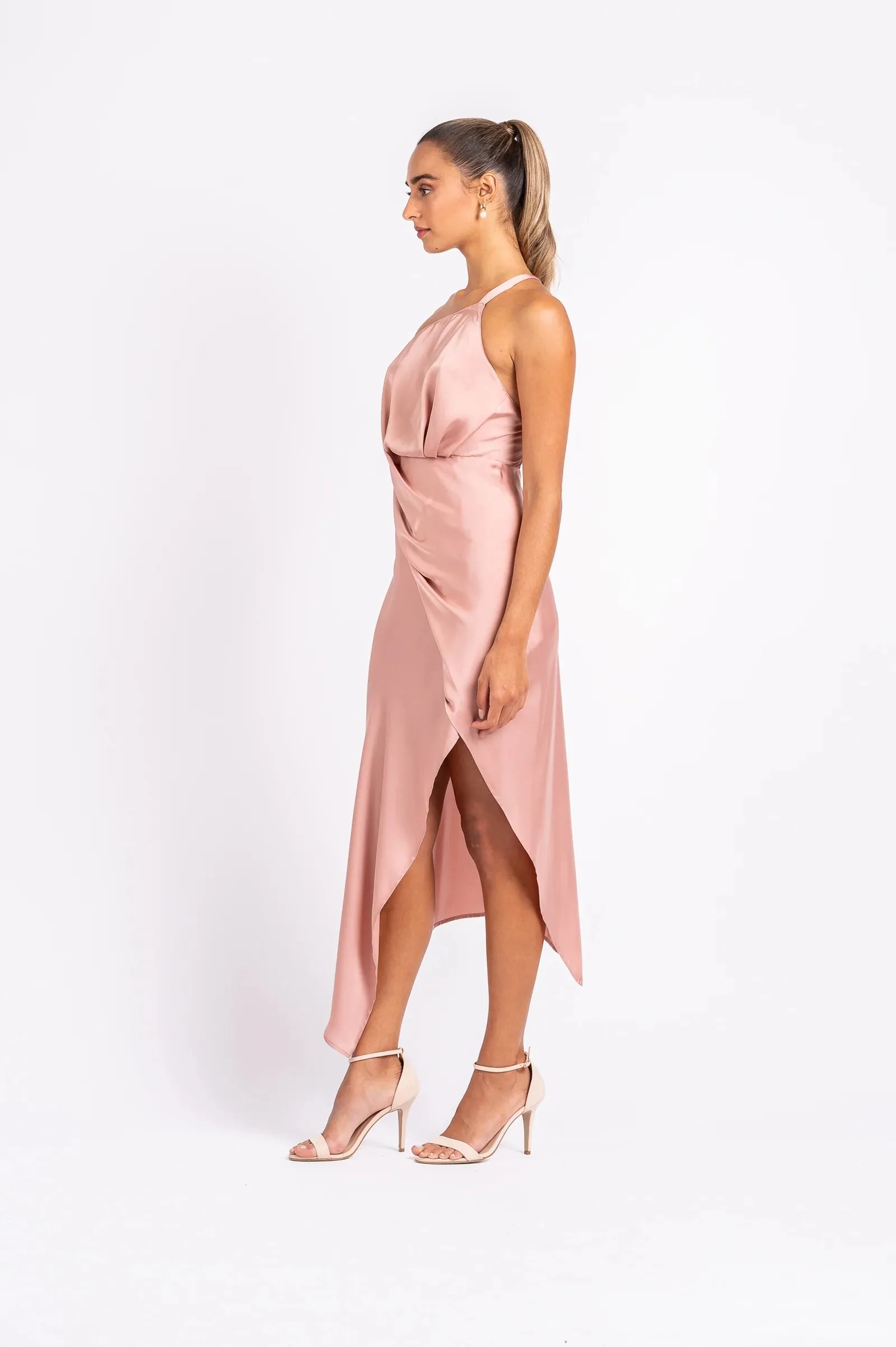 One Fell Swoop Harlequin Dress, Dusty Rose