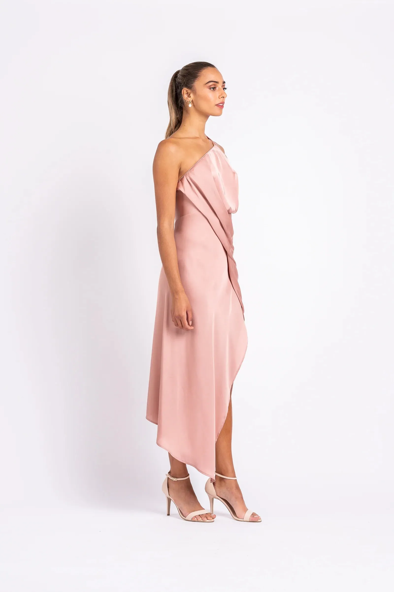 One Fell Swoop Harlequin Dress, Dusty Rose