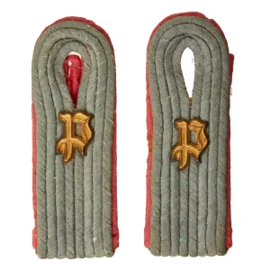 Original German WWII Heer Army Panzerjäger Leutnant Officers Shoulderboards - Matched Pair