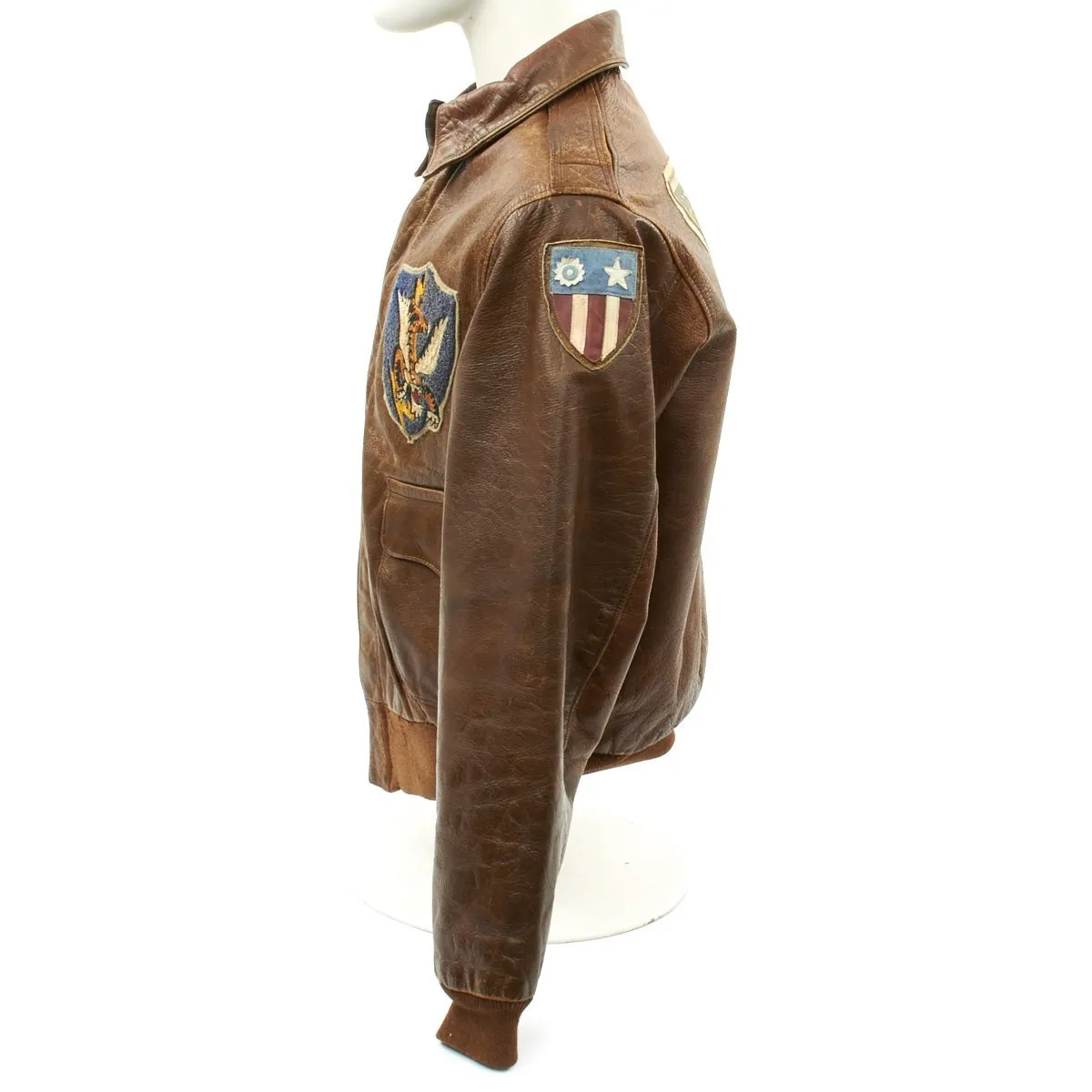 Original U.S. WWII 23rd Fighter Group Flying Tigers A-2 Jacket with Blood Chit