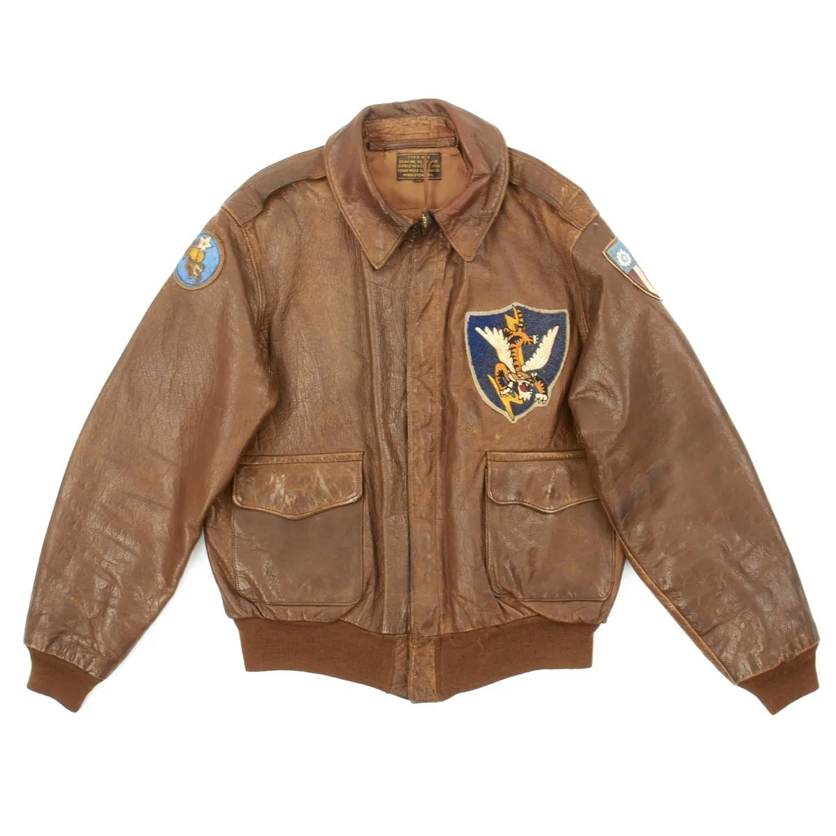 Original U.S. WWII 23rd Fighter Group Flying Tigers A-2 Jacket with Blood Chit