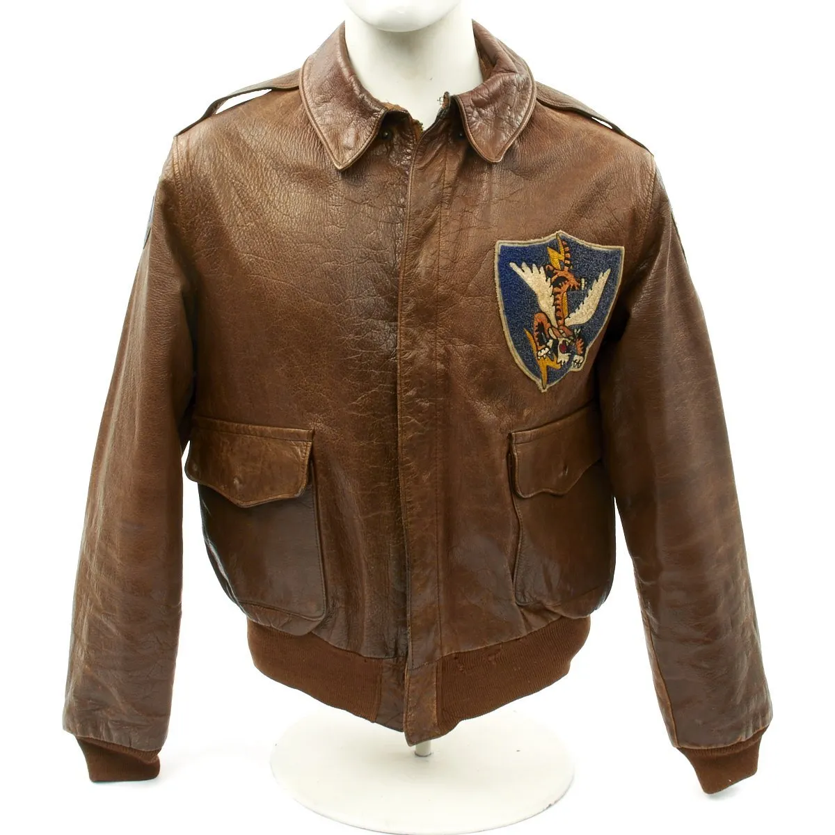 Original U.S. WWII 23rd Fighter Group Flying Tigers A-2 Jacket with Blood Chit