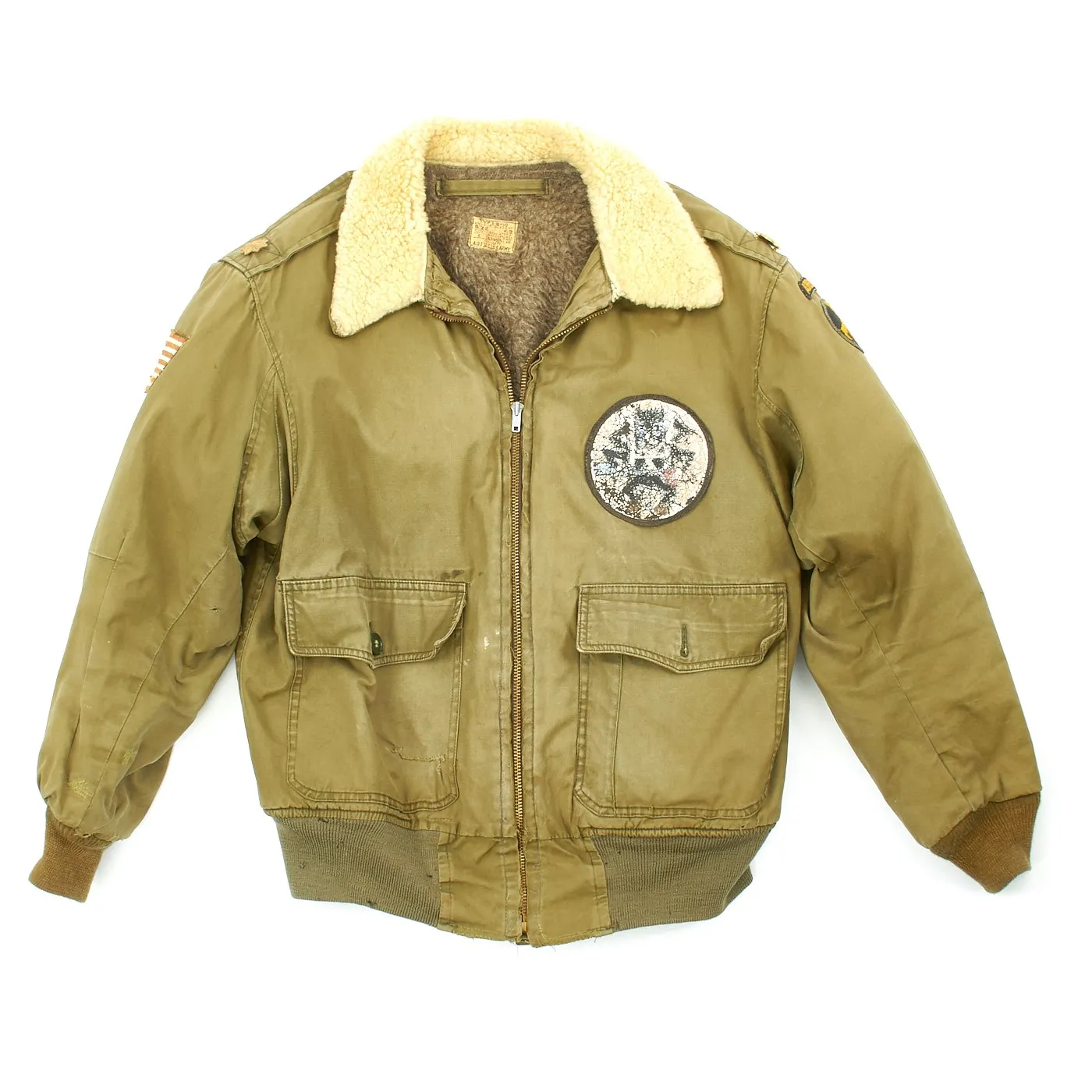 Original U.S. WWII 507th Parachute Infantry Regiment Officer B-10 Jacket with White Collar