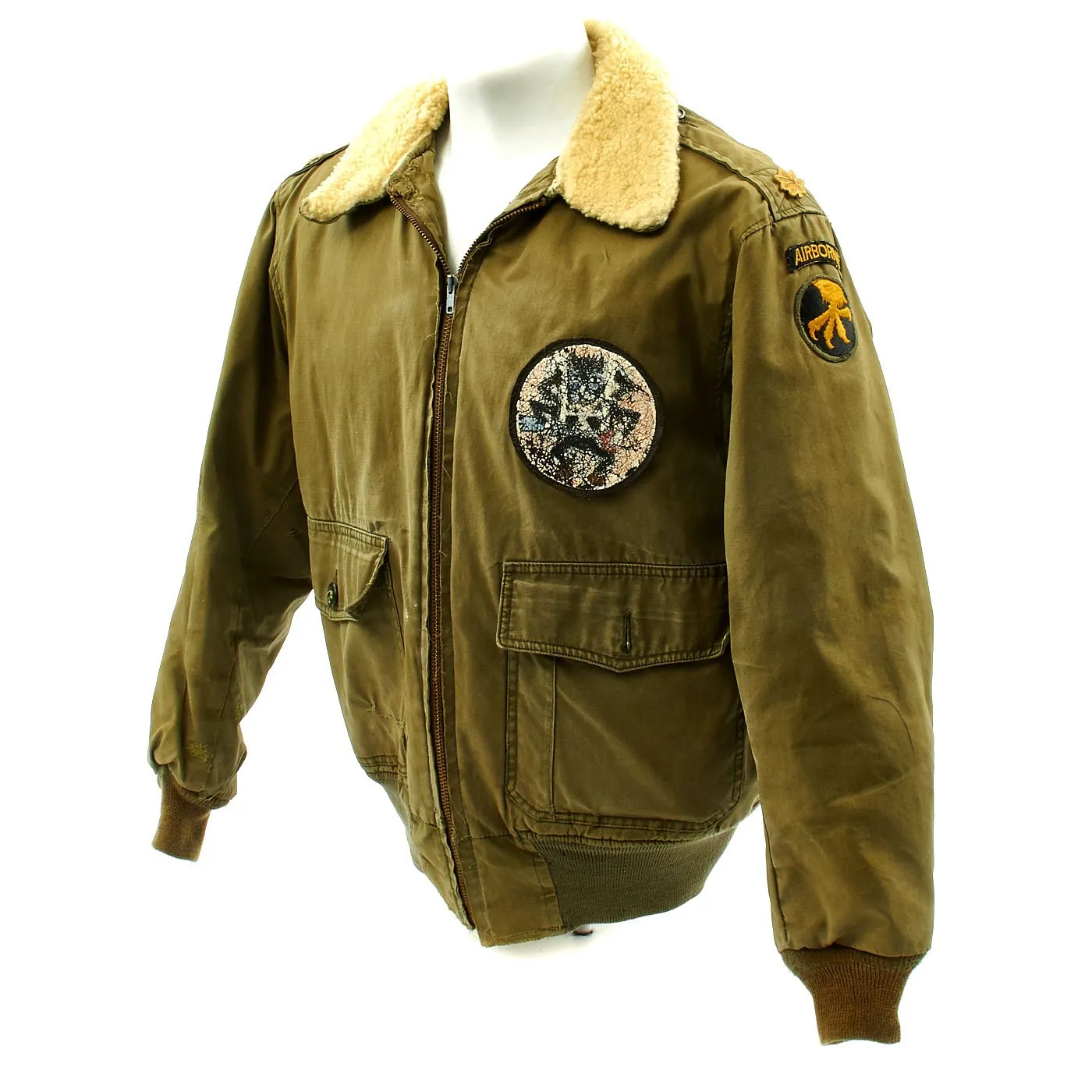 Original U.S. WWII 507th Parachute Infantry Regiment Officer B-10 Jacket with White Collar