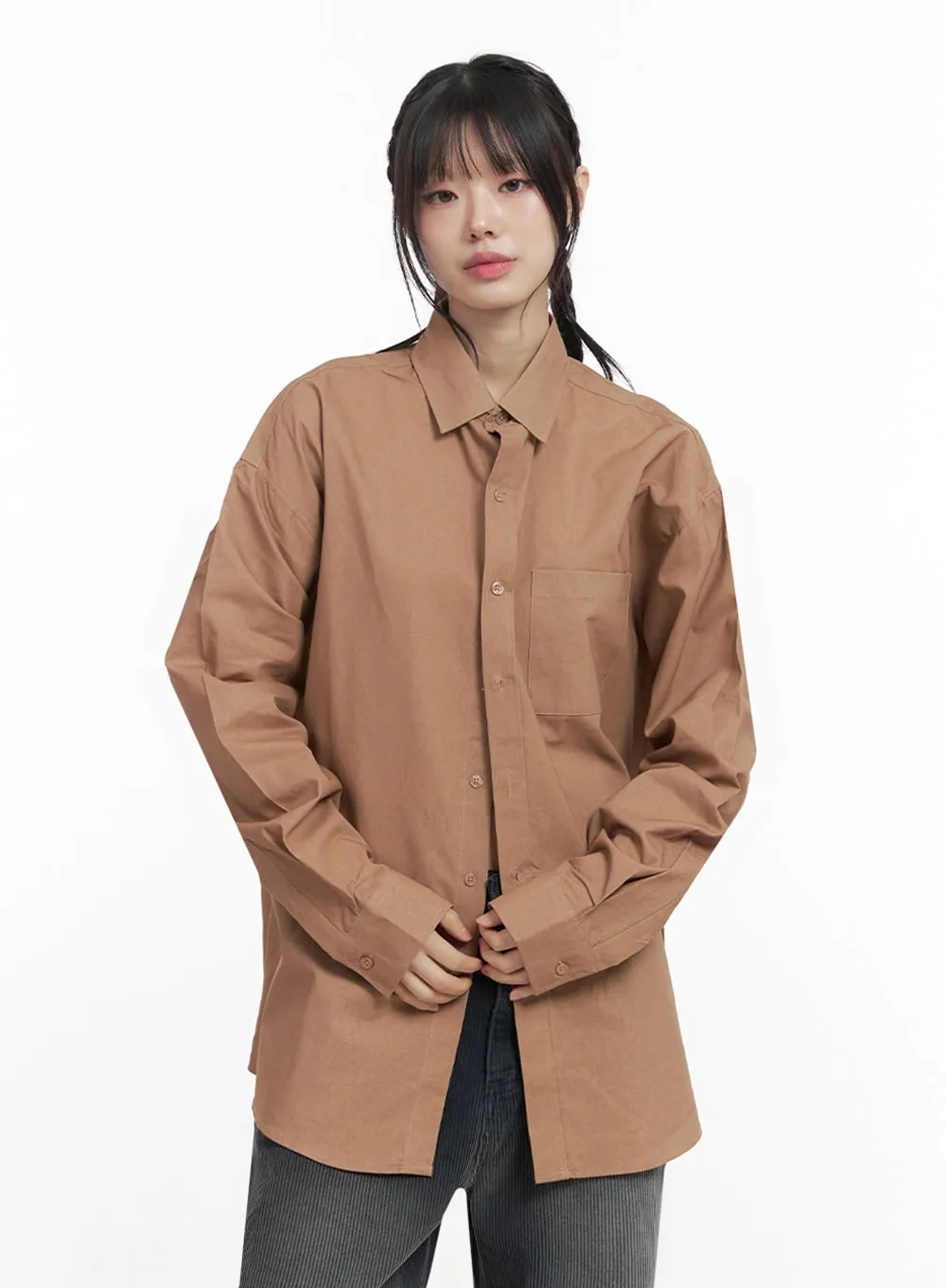 Oversize Collared Shirt ID402