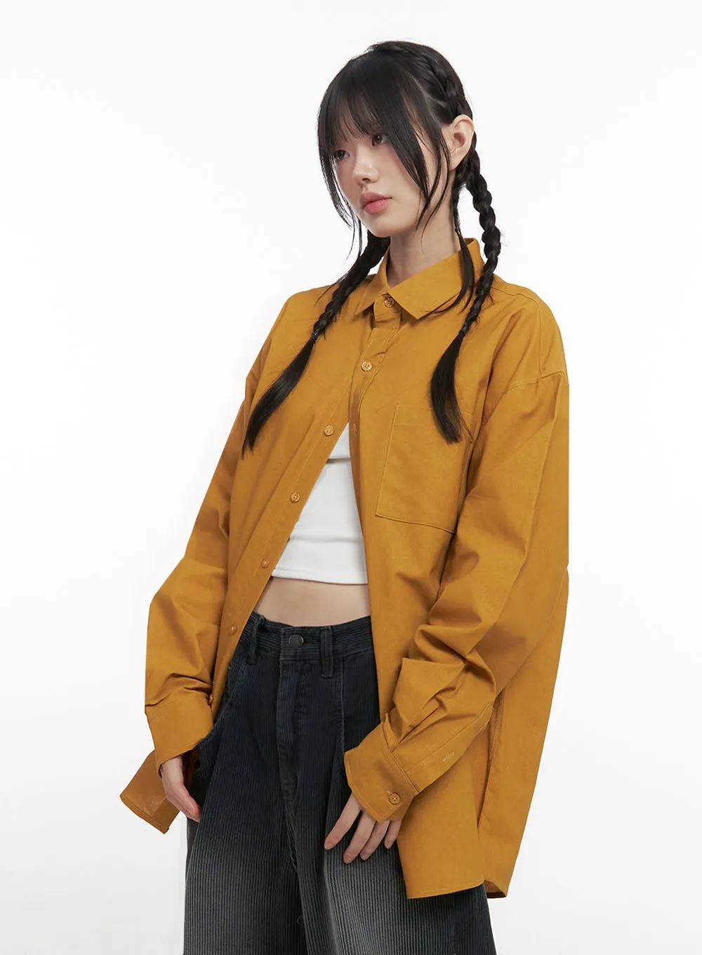 Oversize Collared Shirt ID402