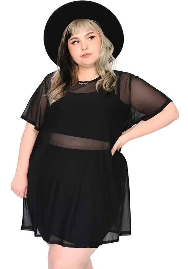 Oversized Mesh | T-SHIRT TUNIC*