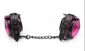 Padded Wrist Restraints - One Size (Black/Pink)