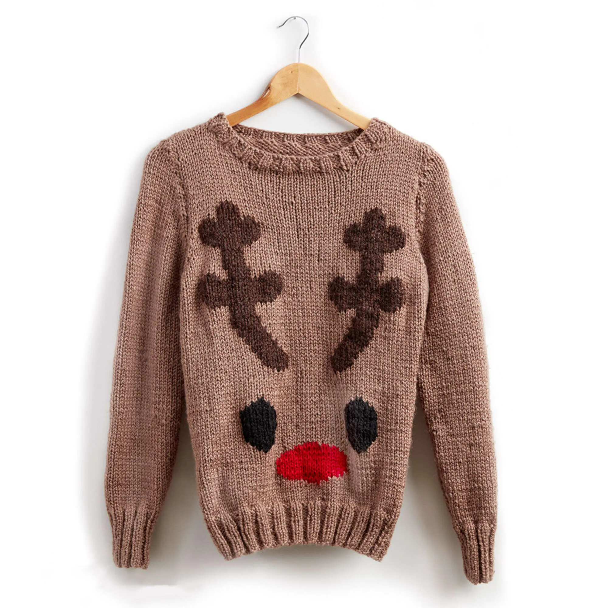 Patons Reindeer Knit Holiday Sweater