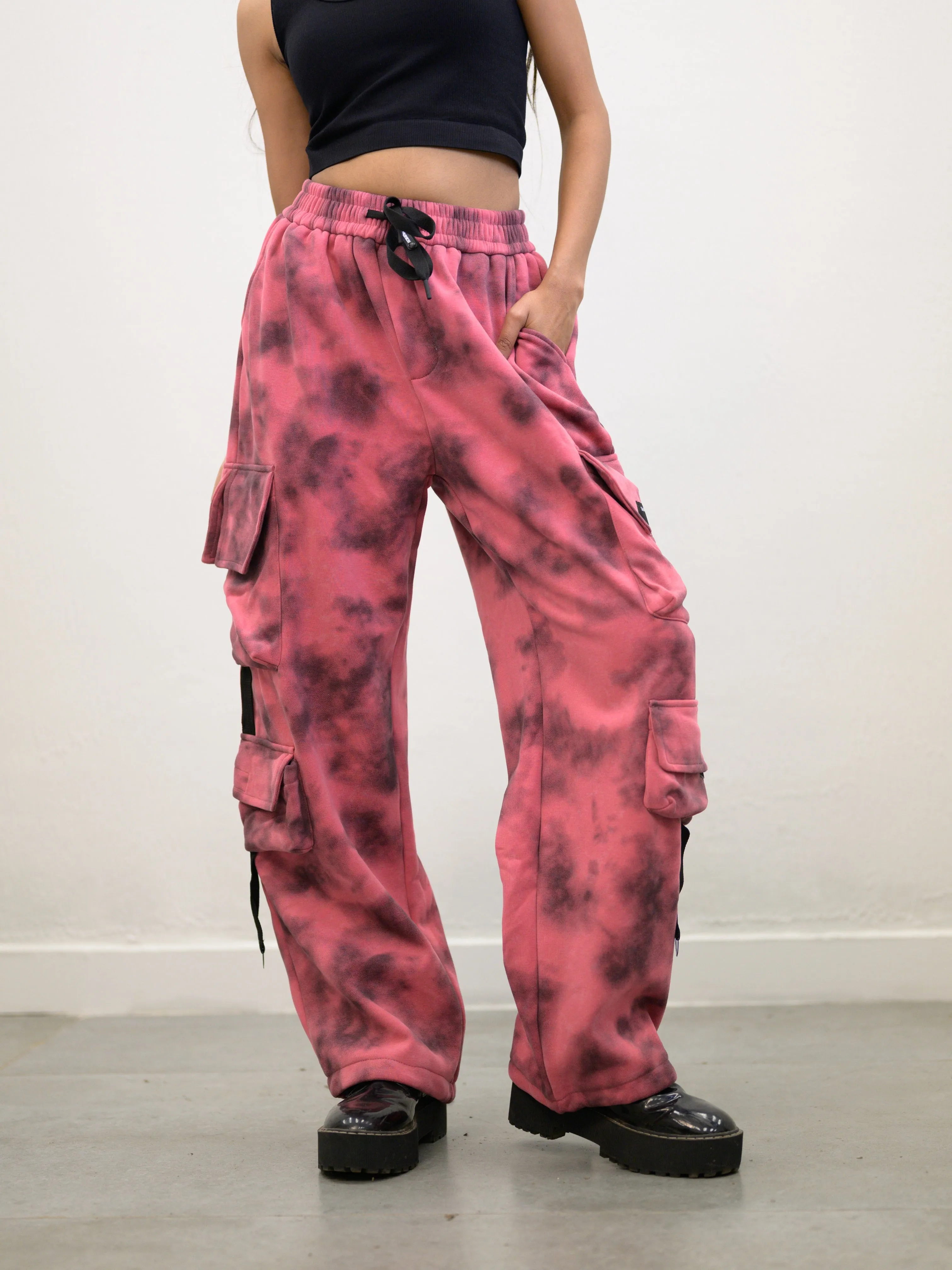 Pink Tie & Dye Joggers