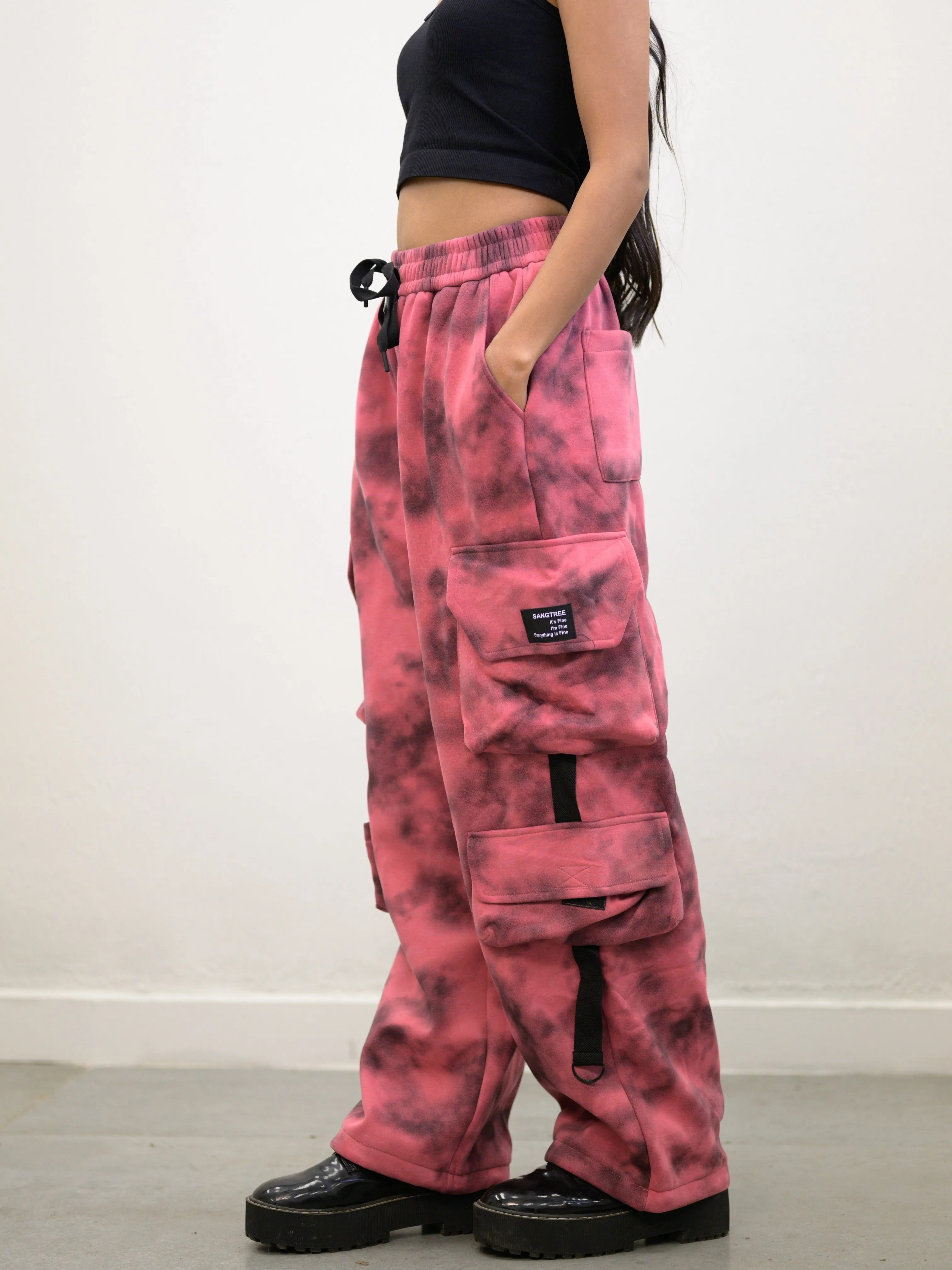 Pink Tie & Dye Joggers