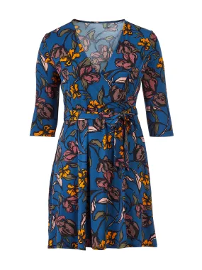 Poseidon Blue Perfect Wrap Dress