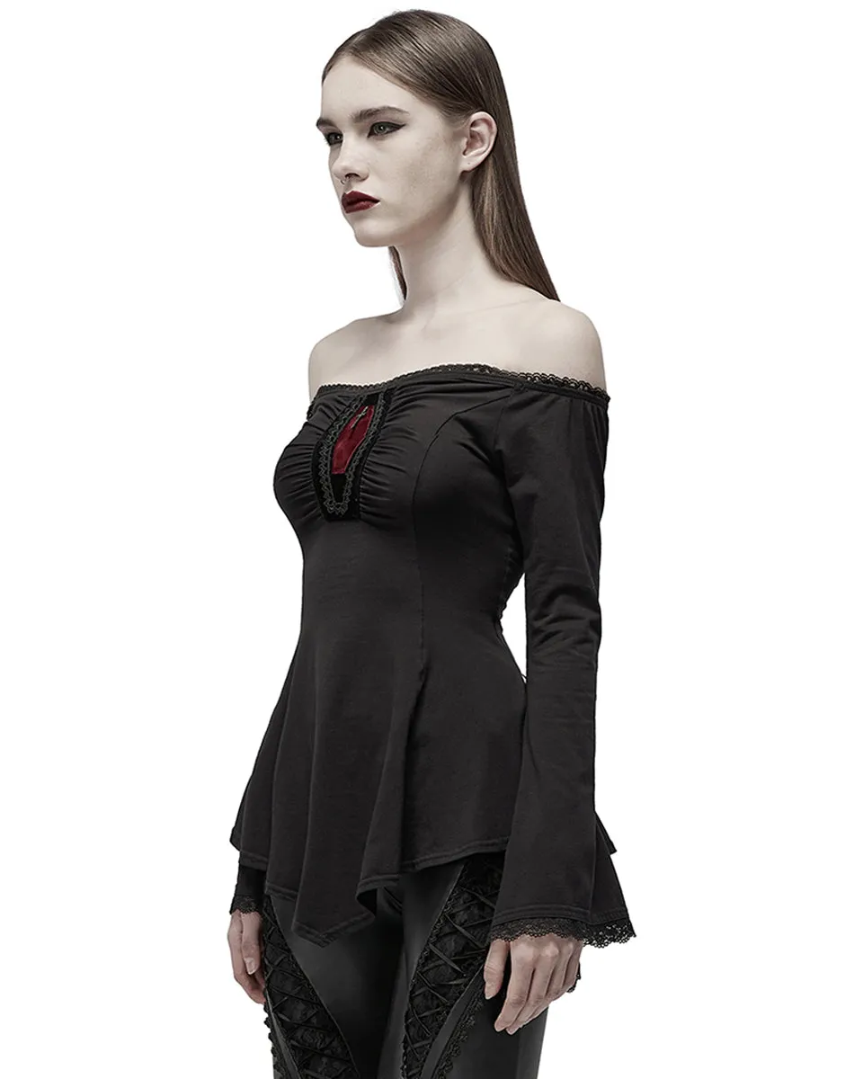 Punk Rave Womens Gothic Casket Tunic Top