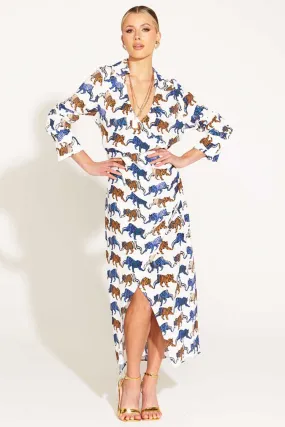 Queen Of The Jungle Fitted Wrap Dress | FINAL SALE