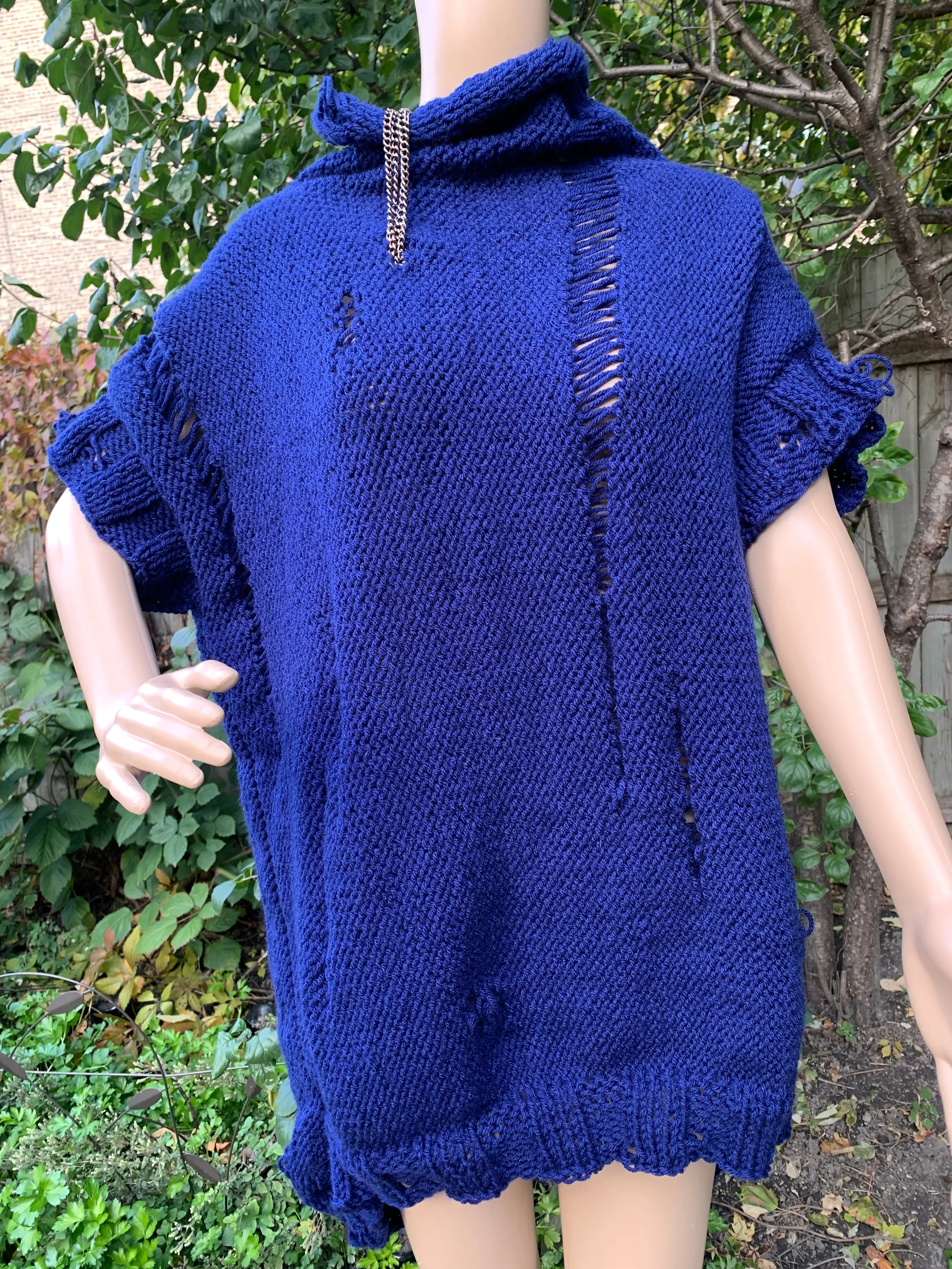 Ripped Hand Knit Tunic/Dress