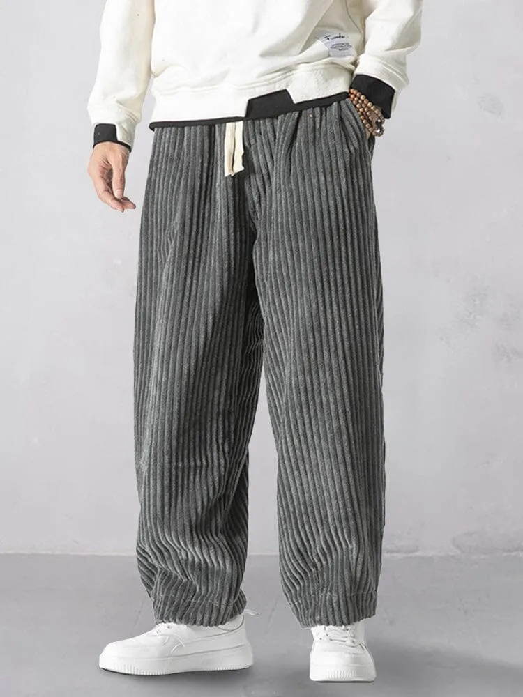 Rlaxed Fit Corduroy Harem Pants