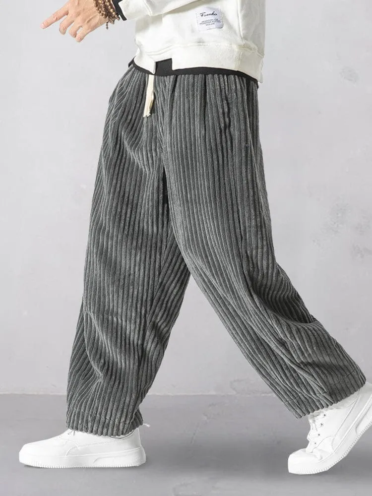 Rlaxed Fit Corduroy Harem Pants