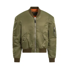 Robot Shoulder Bomber Jacket in Khaki