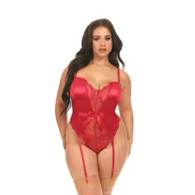 Rumi Satin & Lace Teddy