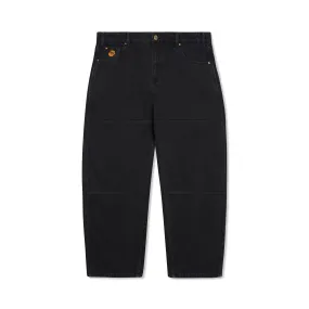 Santosuosso Double Knee Jeans, Washed Black