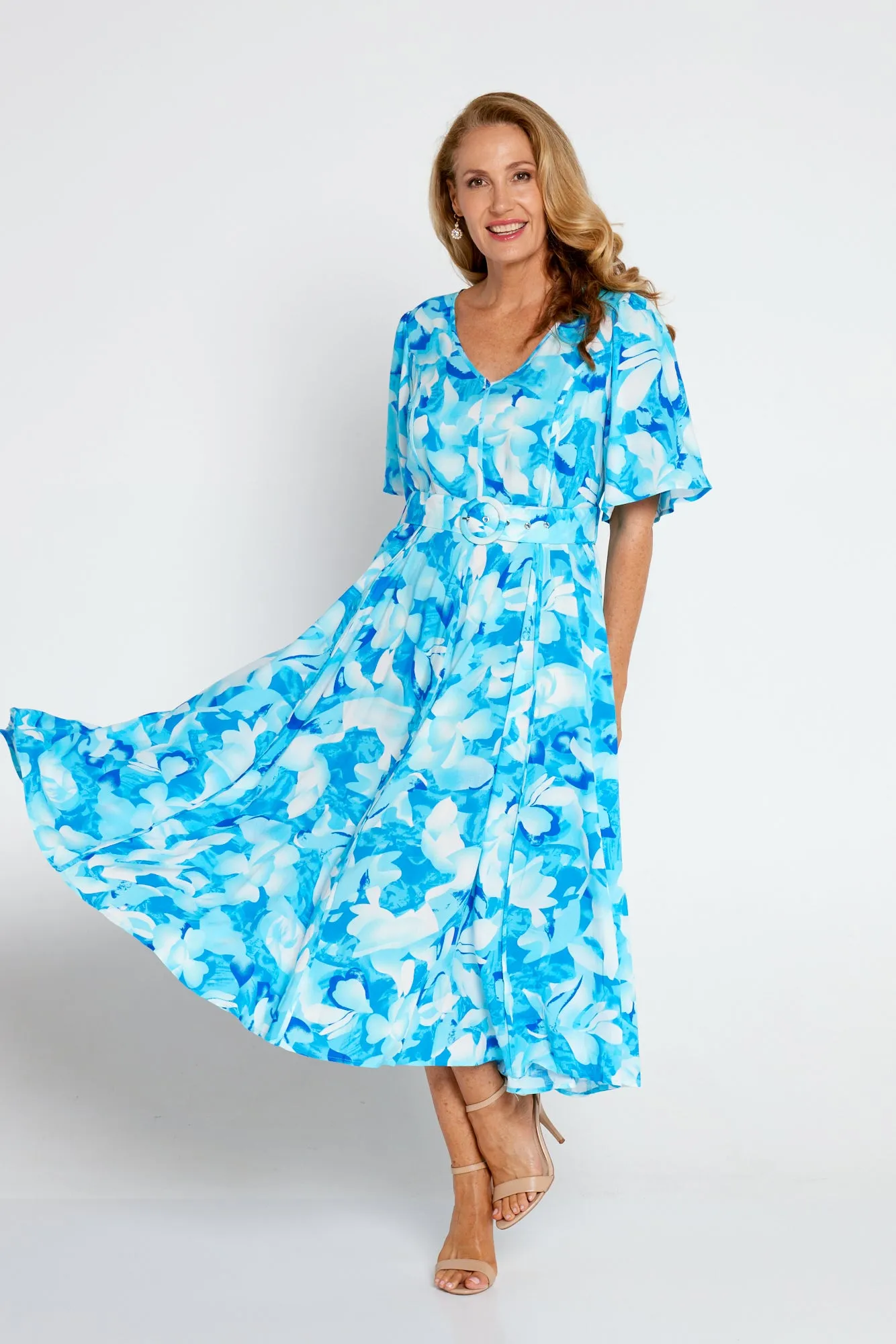 Sherine Dress - Azure Print