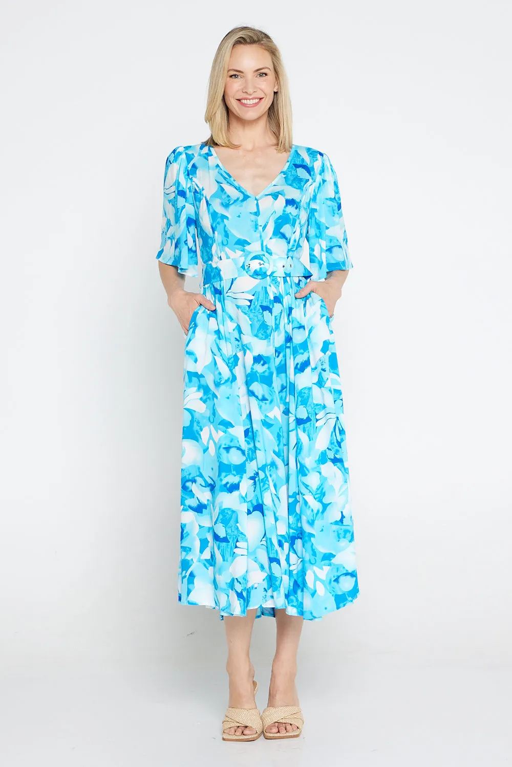 Sherine Dress - Azure Print